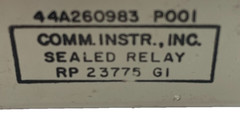 USED COMMERCIAL INSTRUMENTS 44A260983 SEALED RELAY RP 23775 GI