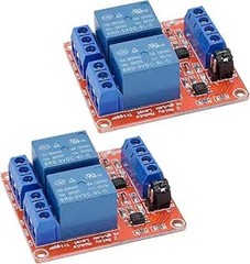 [2-Pack] 5V Relay Module 2-Channel Relay Switch with Optocouple Size: 2CH-5V-2