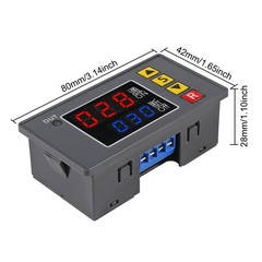 Automotive Digital Timer Relay Board DC 12V 20A 1500W Module with Dual Displa…