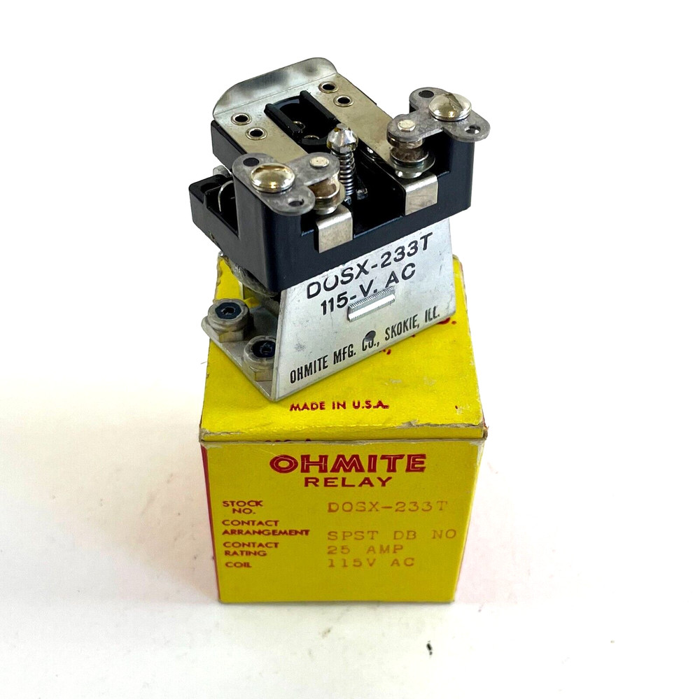 Ohmite DOSX-233T General Purpose Relay 25 amps 115 V AC Vintage