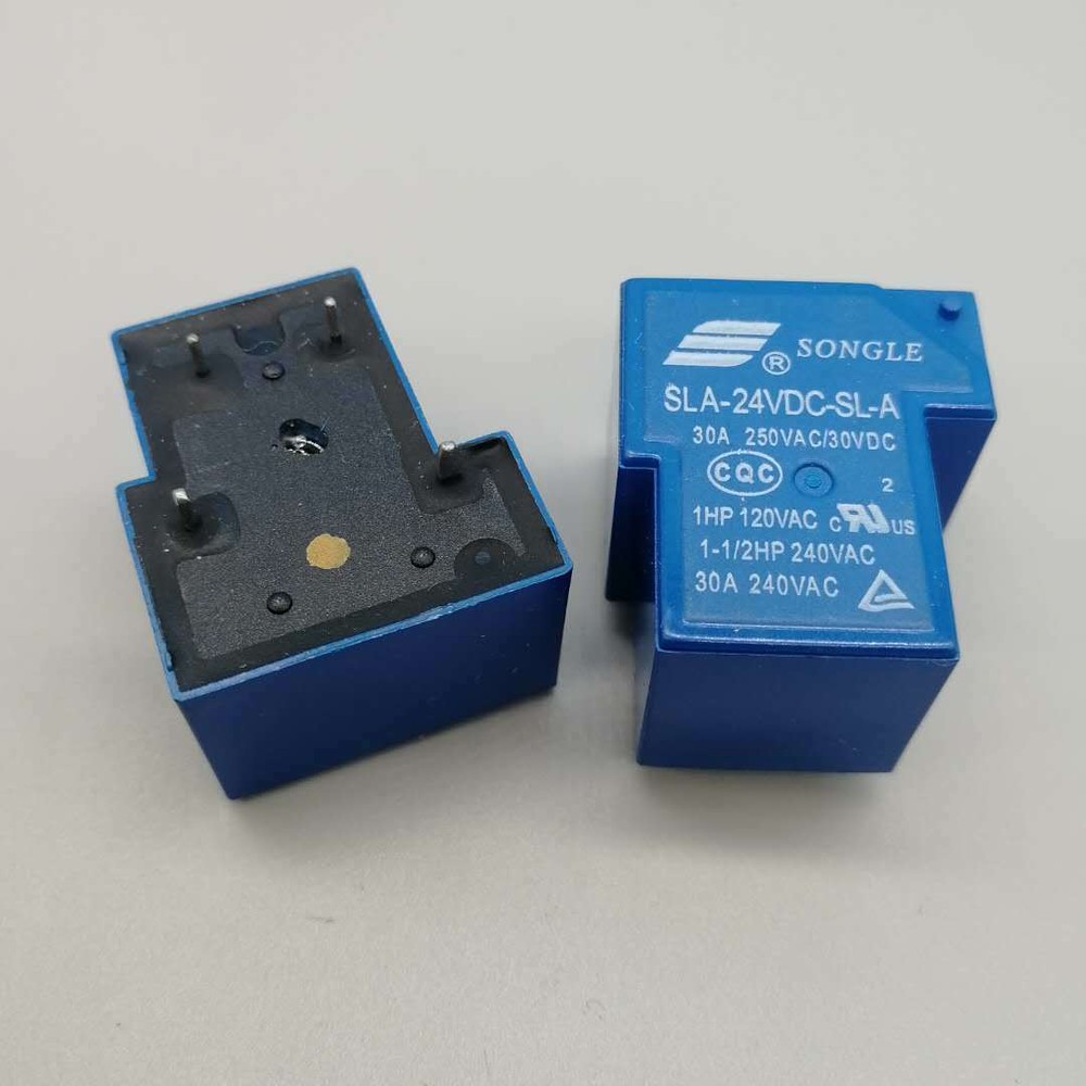 2PCS SONGLE SLA-24VDC-SL-A Power Relay 4-Pin 30A 250VAC