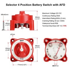 Heavy Duty 32V Dual Battery Switch Waterproof Isolator fits Marine RV Truck 4
