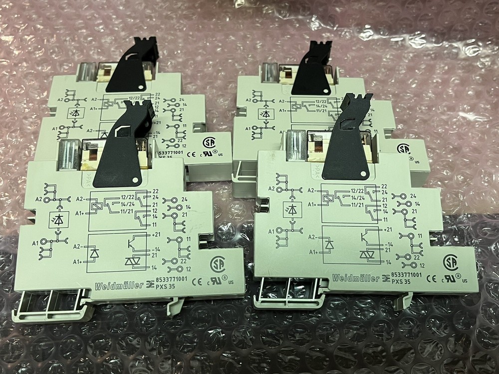 Weidmuller PXS35 Din Rail Mount Relay 4 each
