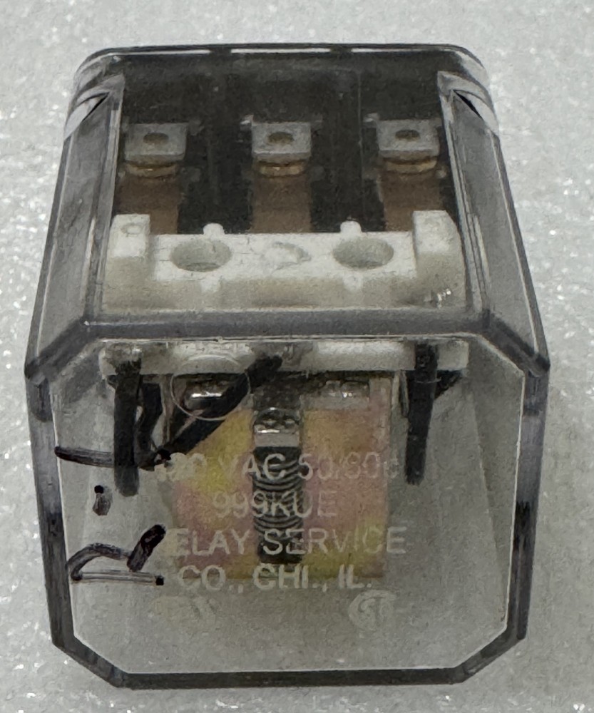 RELAY SERVICE CO. 999KUE 120VAC GENERAL PURPOSE RELAY DPDT 15A PLUG-IN