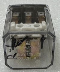 RELAY SERVICE CO. 999KUE 120VAC GENERAL PURPOSE RELAY DPDT 15A PLUG-IN