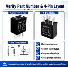 6Pack 8T2T14B192AA Automotive Relay 12V 40A 4Pin