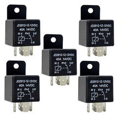 5 Pack Relays 12V 40A, 5 Pin Relay Model JD2912-1Z-12VDC 40Amp 14VDC, Automotive