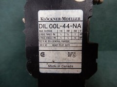 Klockner-Moeller DIL 00L-44-NA (115VAC) & ABB DP40C3P-2/S Contactor 208/240VAC)