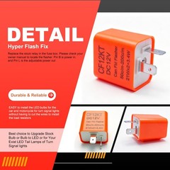 12V Electronic Adjustable Flasher Relay Module 2 Pin LED Car Motorcycle