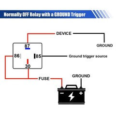 4 Pin 40/30 AMP 12V DC Car Relay Kit, Waterproof Tinned Copper Wires, Heavy Duty