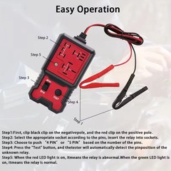 Newly-Arrived Handheld 12V Auto Relay Tester: 4 & 5 Pin Diagnostic Tool from USA