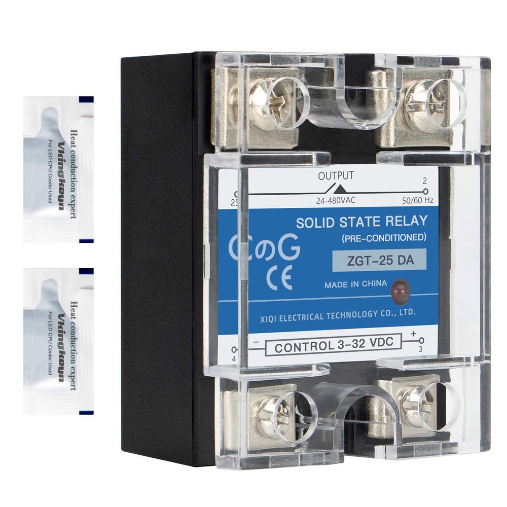25A Solid State Relay DC to AC Converter 3-32VDC to 24-480VAC SSR Switch 25A