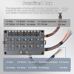 Relay Box 12V 10 Way Relay Block and 10 Way ATC/ATO Blade Fuse Panel Pre-Wire…