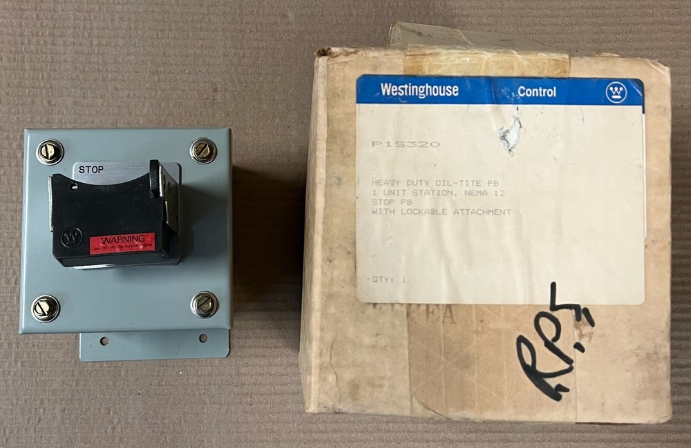 NEW WESTINGHOUSE P1S320 HEAVY DUTY OIL-TITE PUSH BUTTON 1 UNIT NEMA 12 AK