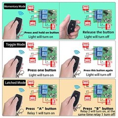 DC 12V 24V 30V Secure Remote Control Switch Universal Wireless 433Mhz rf 10A …