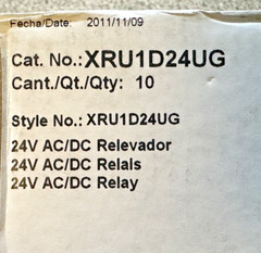 New Box of 10 Eaton XRU1D24UG relay rail mount 24V AC/DC Phoenix Contact 2961121