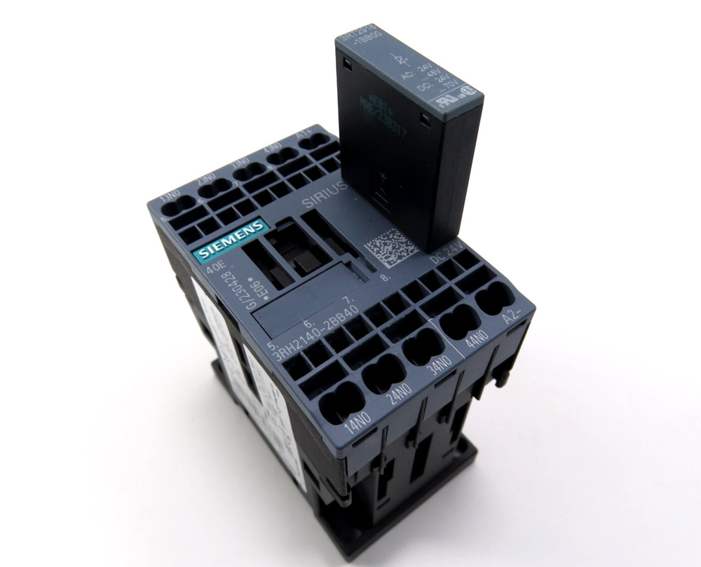 Siemens 3RH2140-2BB40 Contactor Relay w/ Siemens 3RT2916-1BB00