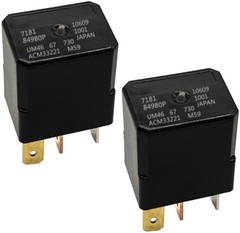 Relay ACM33221 (Set of 2), Multipurpose Automotive Relay 12VDC 4Pins Compatible