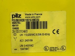 Pilz 484101 P1E-2NK/UH230/110V/15-100KO/2U Relay Timing Isolation Monitor