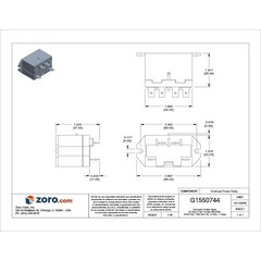 Omron G7l-1A-Tubj-Cb-Ac100/120 Top Flange, Enclosed Power Relay, Square, 30 A,