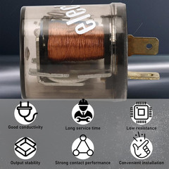 LED Flasher Relay, 12V Heavy Duty 2 Pin Electronic Turn Signal Light Relay, Two
