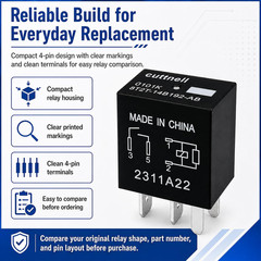 6-Pack Relay 8T2T-14B192-AB 12V 30A 4-Pin | Compatible with Ford F150 Edge Explo