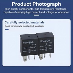5 Pin 12V 30A Car Relay, Multi Purpose Waterproof Relaying Sta Size: 5 Pin/1PC
