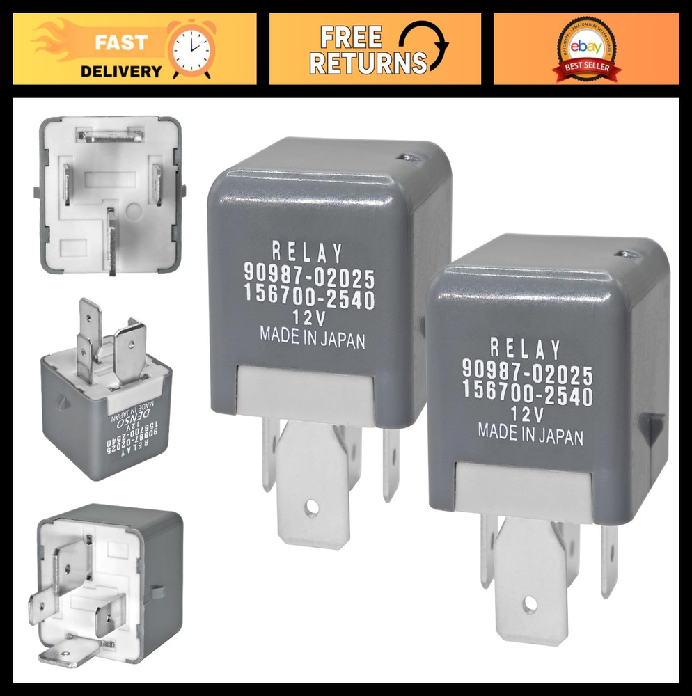 12V 80A 4 Pins Automotive Power Relay (Pack of 2) – Compatible with Lexus, Toyot
