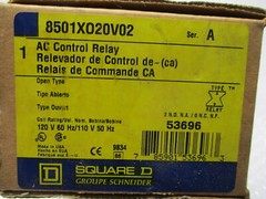 SQUARE D 8501XO20V02 SER.A RELAY 110/120V NSMP