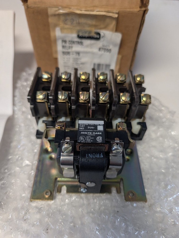 JOSLYN CLARK 5U6-76 PM Control Relay 6NO 10A 600VAC – NEW (OPEN BOX)