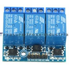 DC 3.3V 5V 3-Channel Relay Module With Optocoupler Isolation Compatible Signal