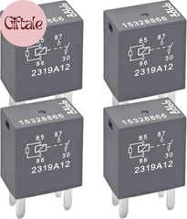 Relay 15328866 (Set of 4) – 12VDC 20A 4-Pin High-Power SPDT Relay – Multi-Use Re