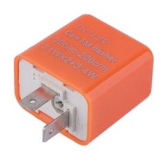 12V 2 Pin Speed Adjustable LED Flasher Relay Motorcycle Turn Signal Indicator