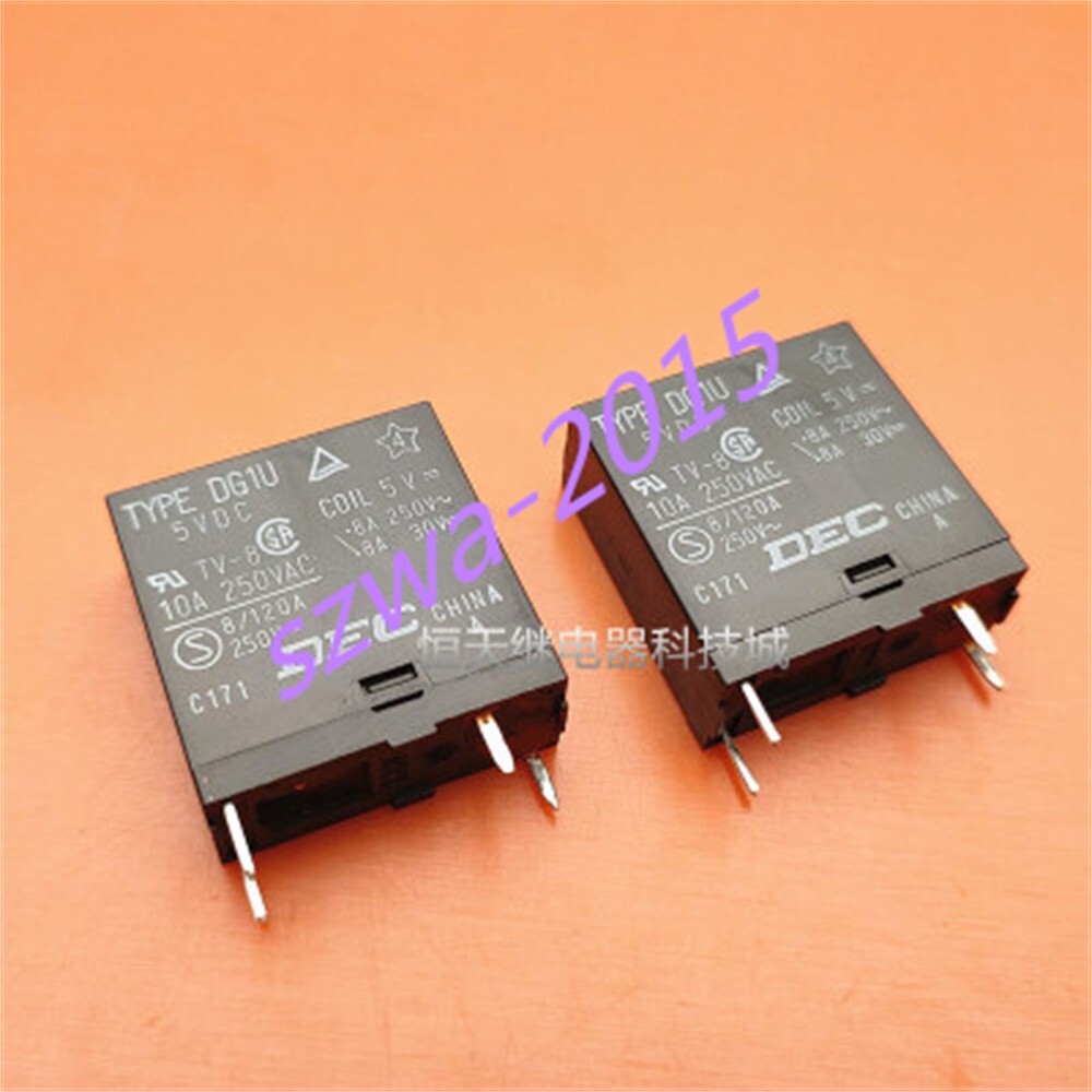 5pcs relay 5V DEC TYPE DG1U 5VDC 10A