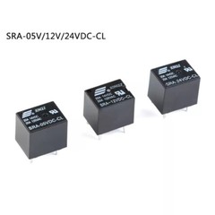 Mini Relays SRA-05V 12V 24VDC-CL T74 Power Relays 5V/12V/24V DC 20A 5-Pins Black