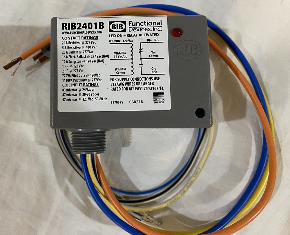RIB2401B 24VAC/120VAC Functional Device Relay Coil Surplus