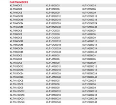 QTY (6) KLT1A15DC48 HASCO 48V 15A SPDT 1 FORM A RELAYS