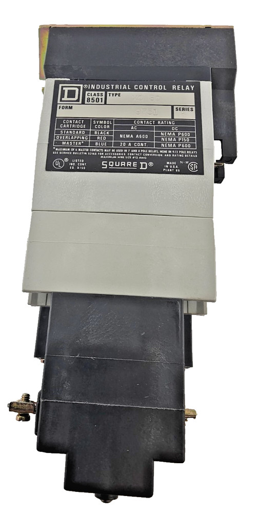 Square D 8501- X060XLV02 Latching Relay 120VAC 8501XO60XLV02, 8501