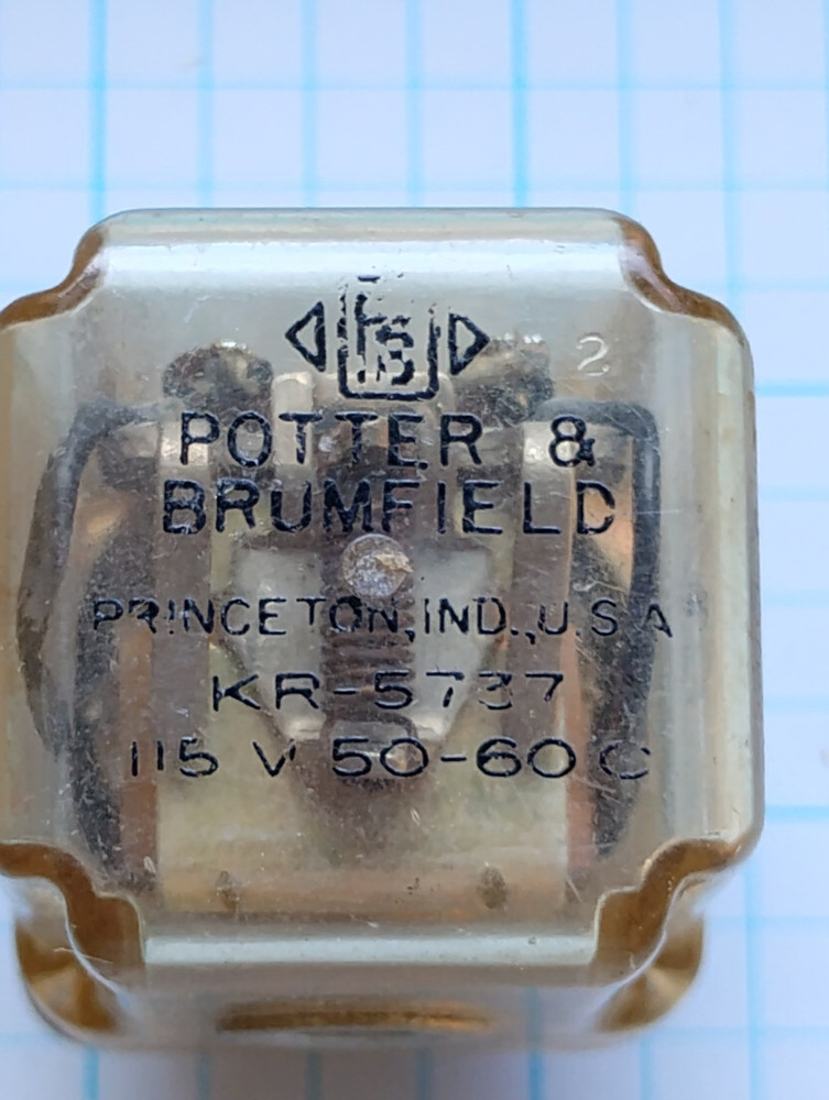 Potter & Brumfield Relay KR-5737 V 50-50c Octal Socket