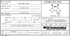 Relay, Reytheon, 271MT143P001, 28 VDC,115AC, 5000 OHMS, 5945-00-951-5037(1 pc)