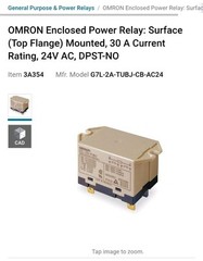 Set Of 2 NEW OMRON G7L-2A-TUBJ-CB-AC24 Power Relay 6 Pin 24VAC DPST NO 3A354