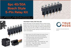 6 Pack BOSCH STYLE 5 PIN 12V Relay Kit ,12 Volt Automotive Relays for Auto Fan