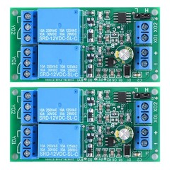 2PCS DC 12V 24V 2-Way Interlock Relay Module Flip-Flop Latch Relay US