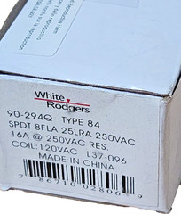 OEM White Rodgers 90-294Q Type 84 FAN RELAY 120Vac Coil