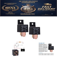 EHDIS 4-Pin 12V 80A Automotive Car Relay SPST High Power JD2912-1H-12VDC