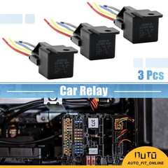 THREE JD-2912 5 Pin DC 48V 40A Universal Car Fuse Relay Switch Power w/Harness