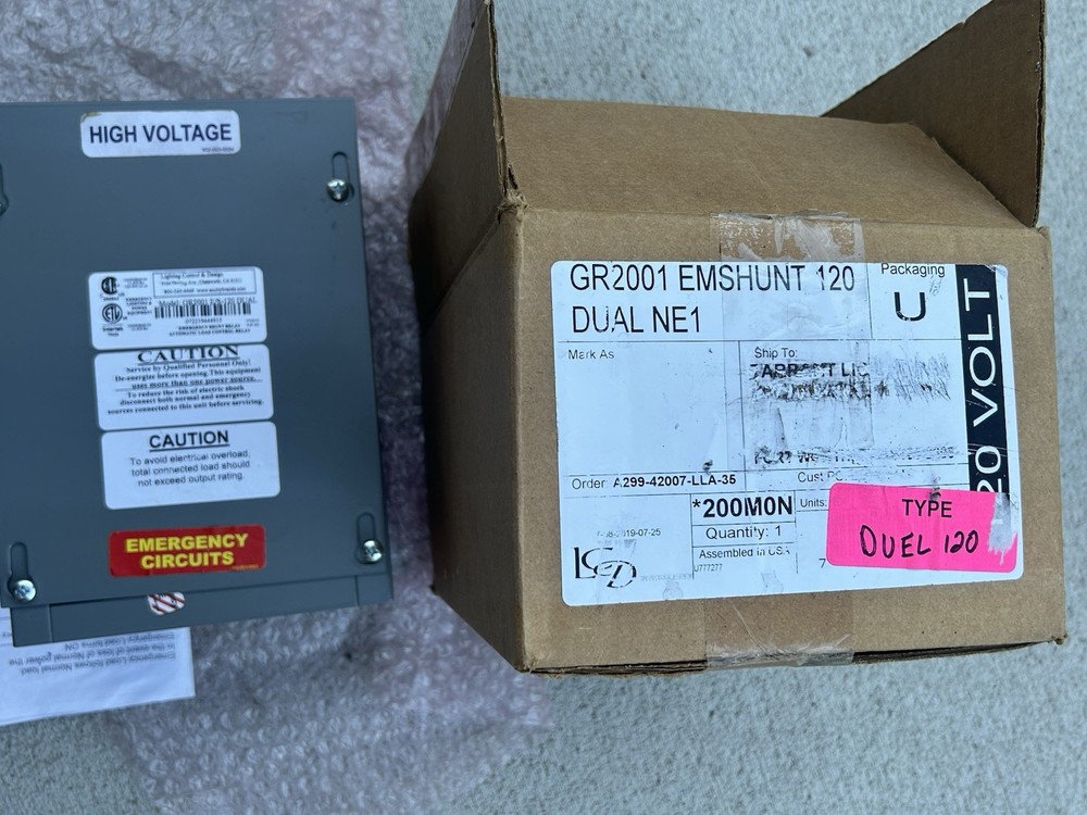 GR2001-E/S-120-Dual Lighting Control & Design Emergency Shunt Relay