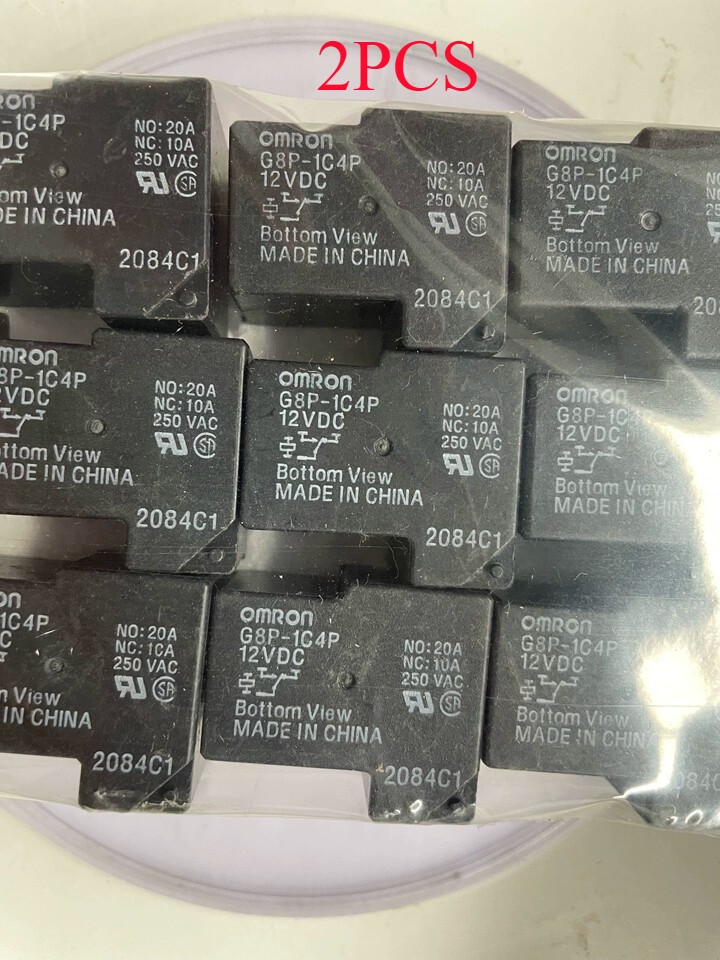 2pcs G8P-1C4P-DC12 Relay SPDT 20A 250VAC 10A NC 12VDC Coil Fully Sealed
