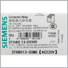 Siemens 3TH8013-0XB0 3TH8013-0XF0 3TH8013-0XG0 3TH8013-0XM0 3TH8013-0XQ0 relays