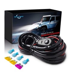 LED Light Bar Wiring Harness Off Road Power 40A Relay Fuse ON-Off Switch (2 Lead